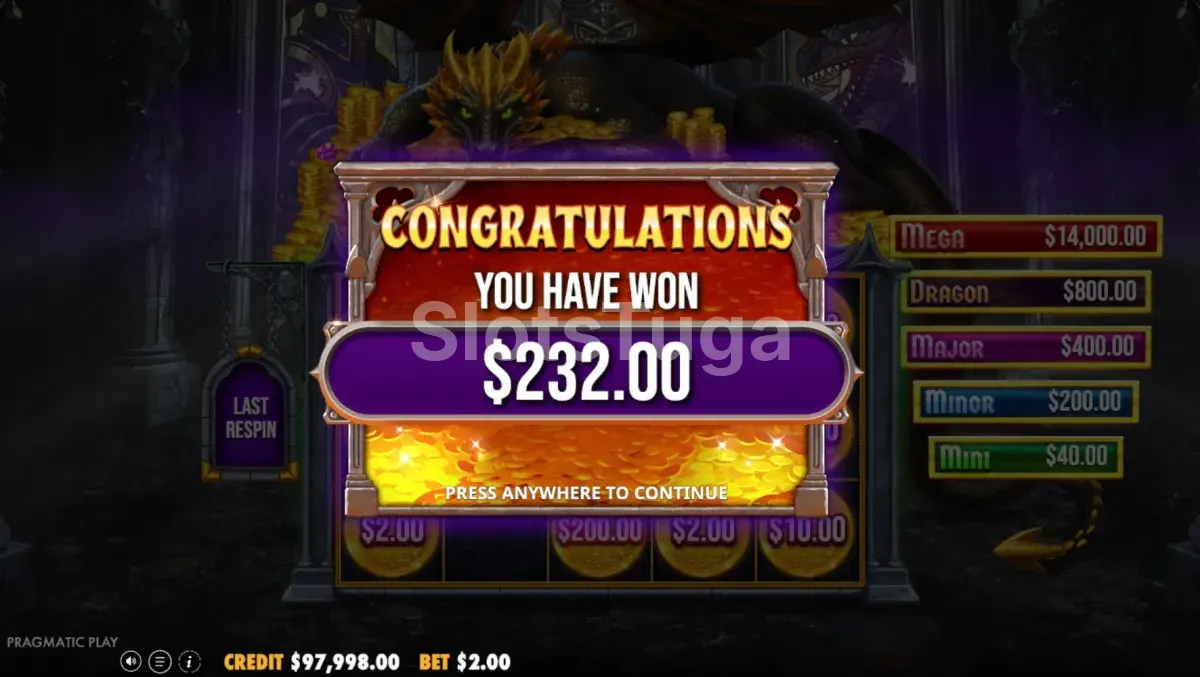 Grande vitória na slot Sleeping Dragon Ultra Dark com multiplicador elevado