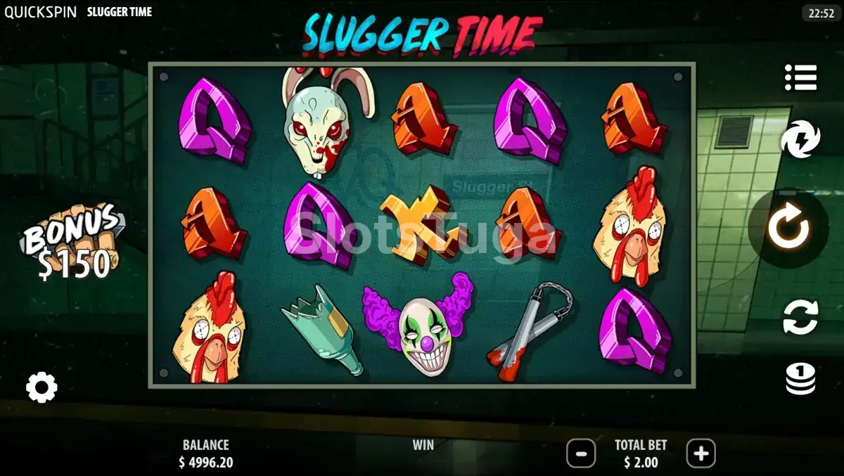 Tela principal do Slugger Time com gangues no metrô