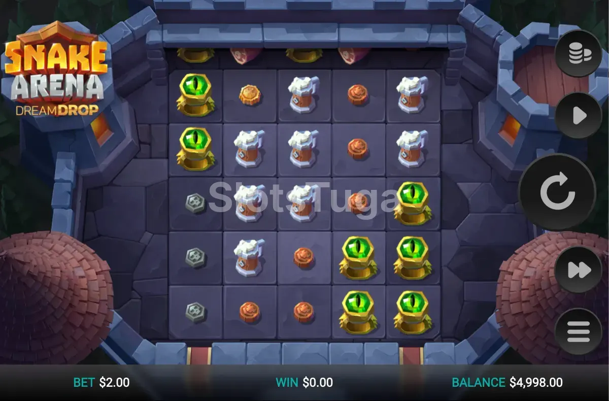 Jogo base da Snake Arena Dream Drop em ação
