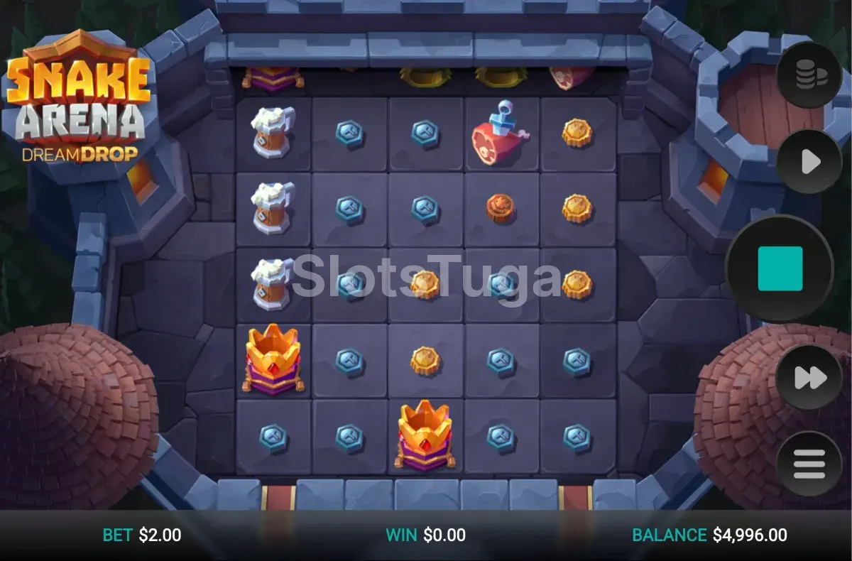 Segundo modo de jogo da Snake Arena Dream Drop com bônus ativo