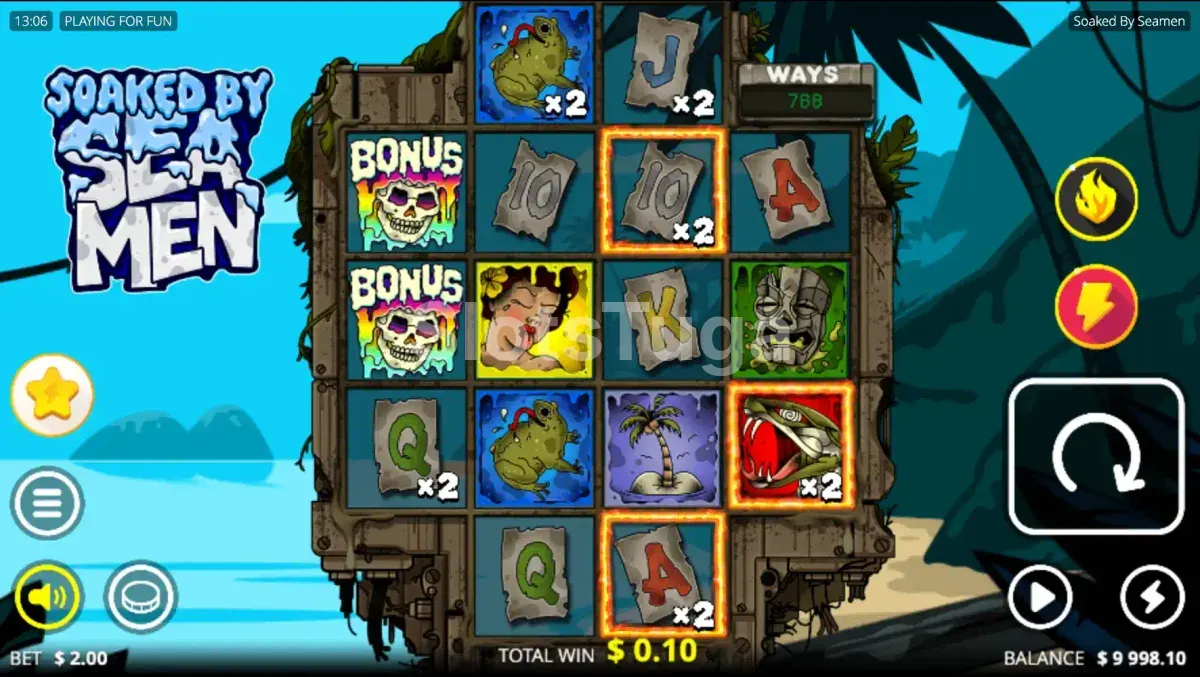 Jogo base da slot Soaked by Seamen da Nolimit City
