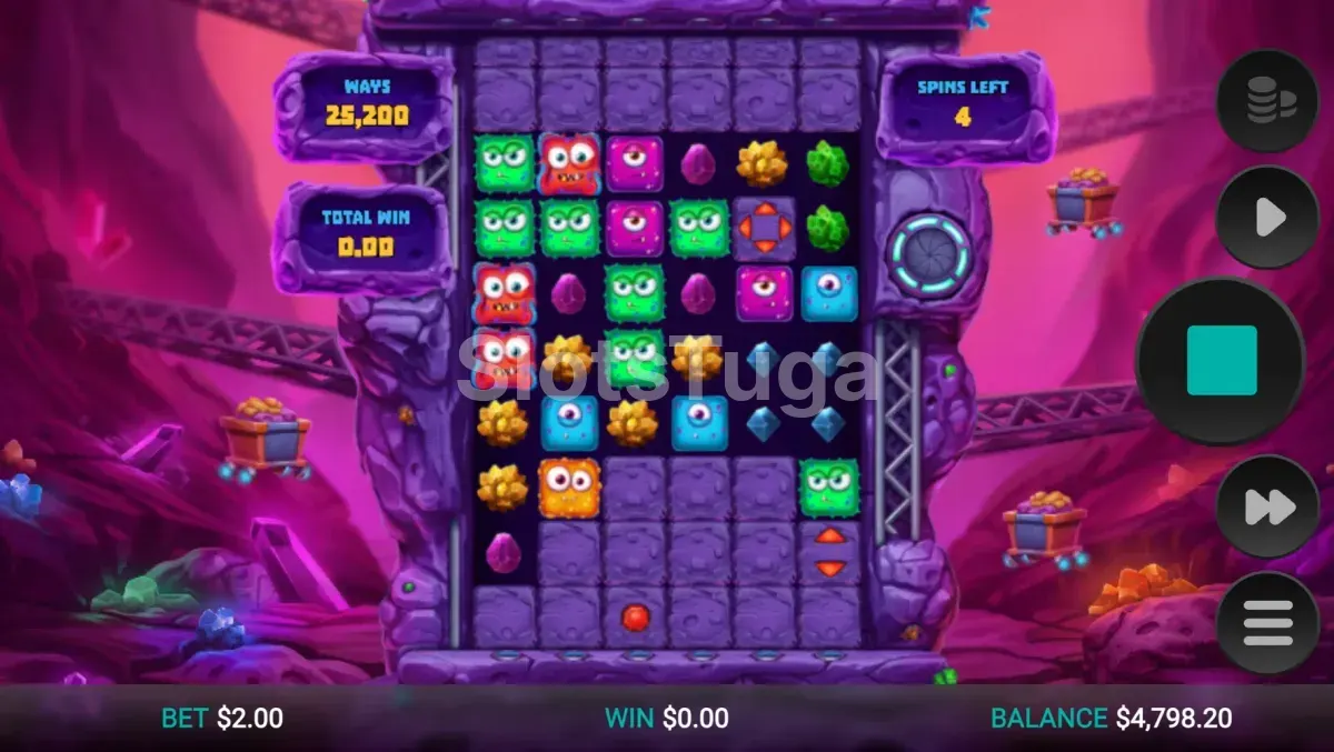 Rodadas grátis da slot Space Miners em ação