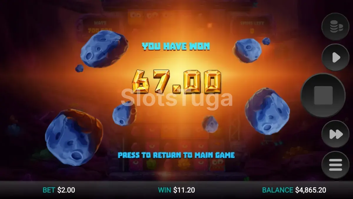 Grande vitória conquistada na slot Space Miners