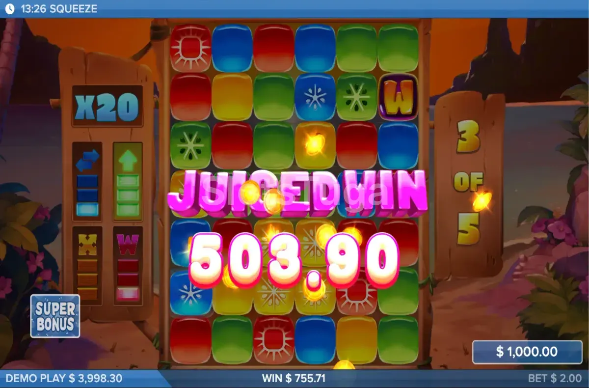 Big win na slot Squeeze da ELK Studios