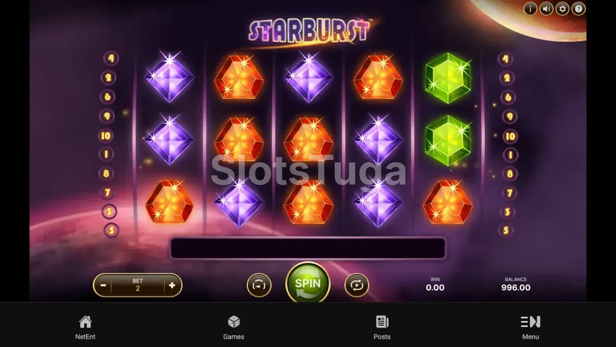 Starburst Wild expandido cobrindo rolo inteiro durante respin