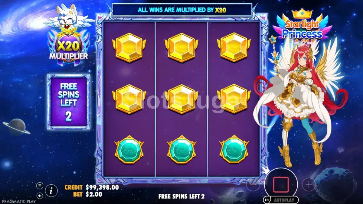 Rodadas grátis da Starlight Princess Pachi com stacks de símbolos