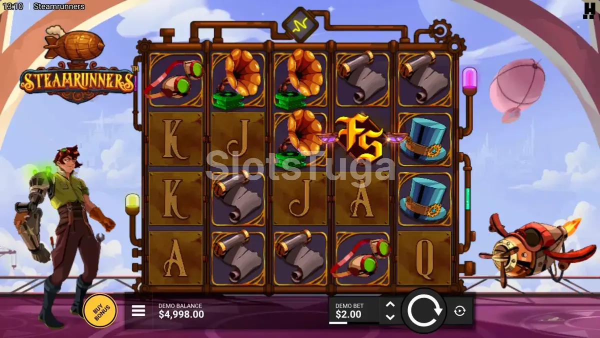 Jogo base do Steamrunners com rolos e símbolos steampunk