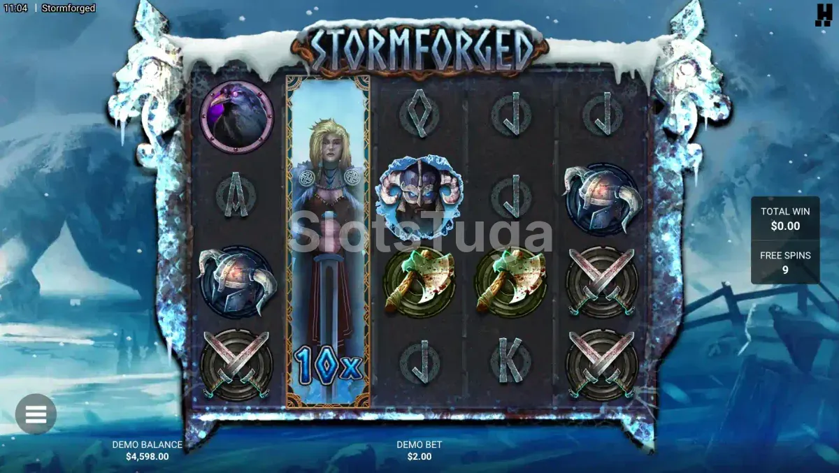 Rodadas grátis da Stormforged com multiplicadores ativos