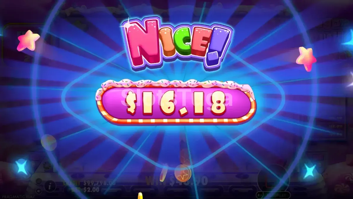 Grande vitória no Sugar Rush Super Scatter com multiplicadores explodindo na tela