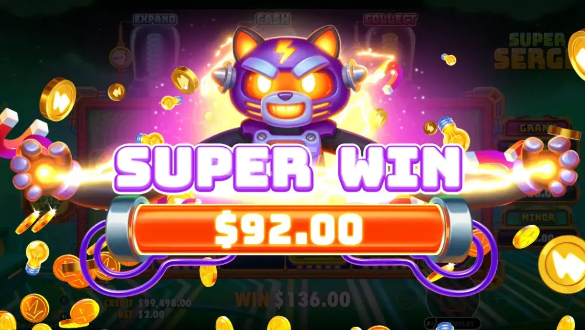 Big win no Super Serge com multiplicadores acumulados explodindo na tela