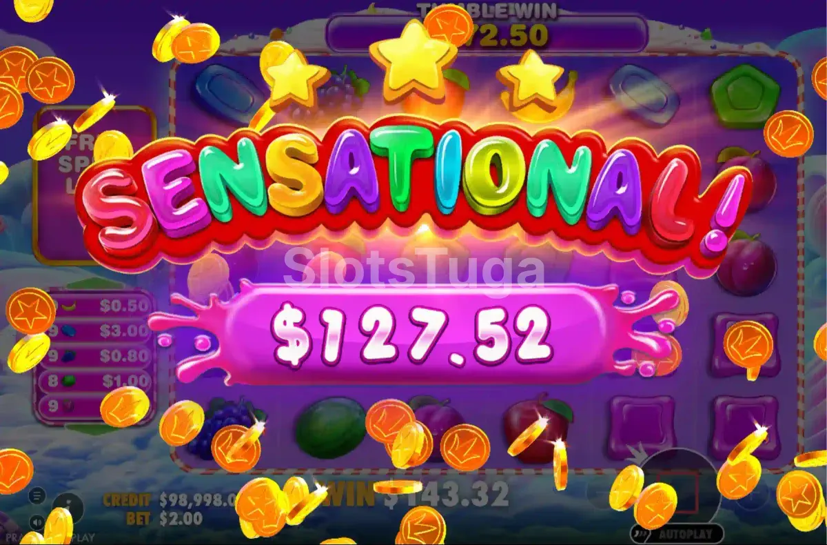Grande vitória registrada na Sweet Bonanza 1000 com multiplicador alto