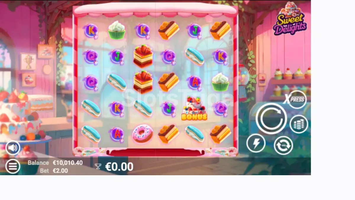 Jogo base da Sweet Delights com grade de 6 rouleaux