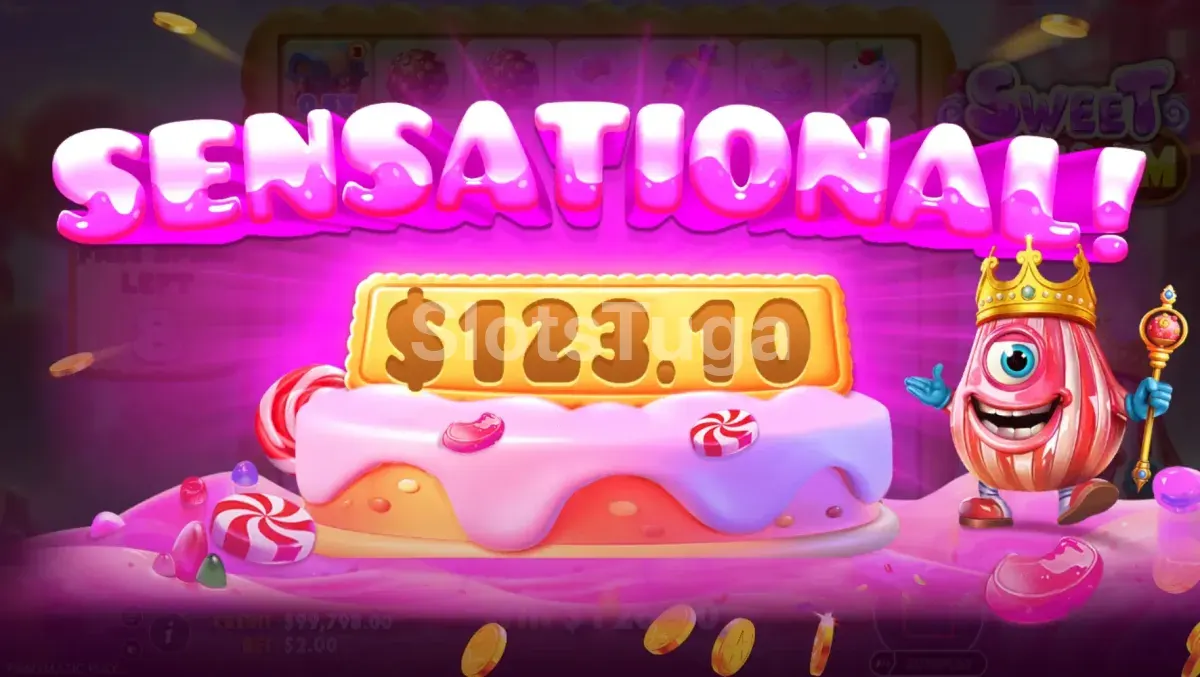 Big win na Sweet Kingdom mostrando o potencial máximo do jogo