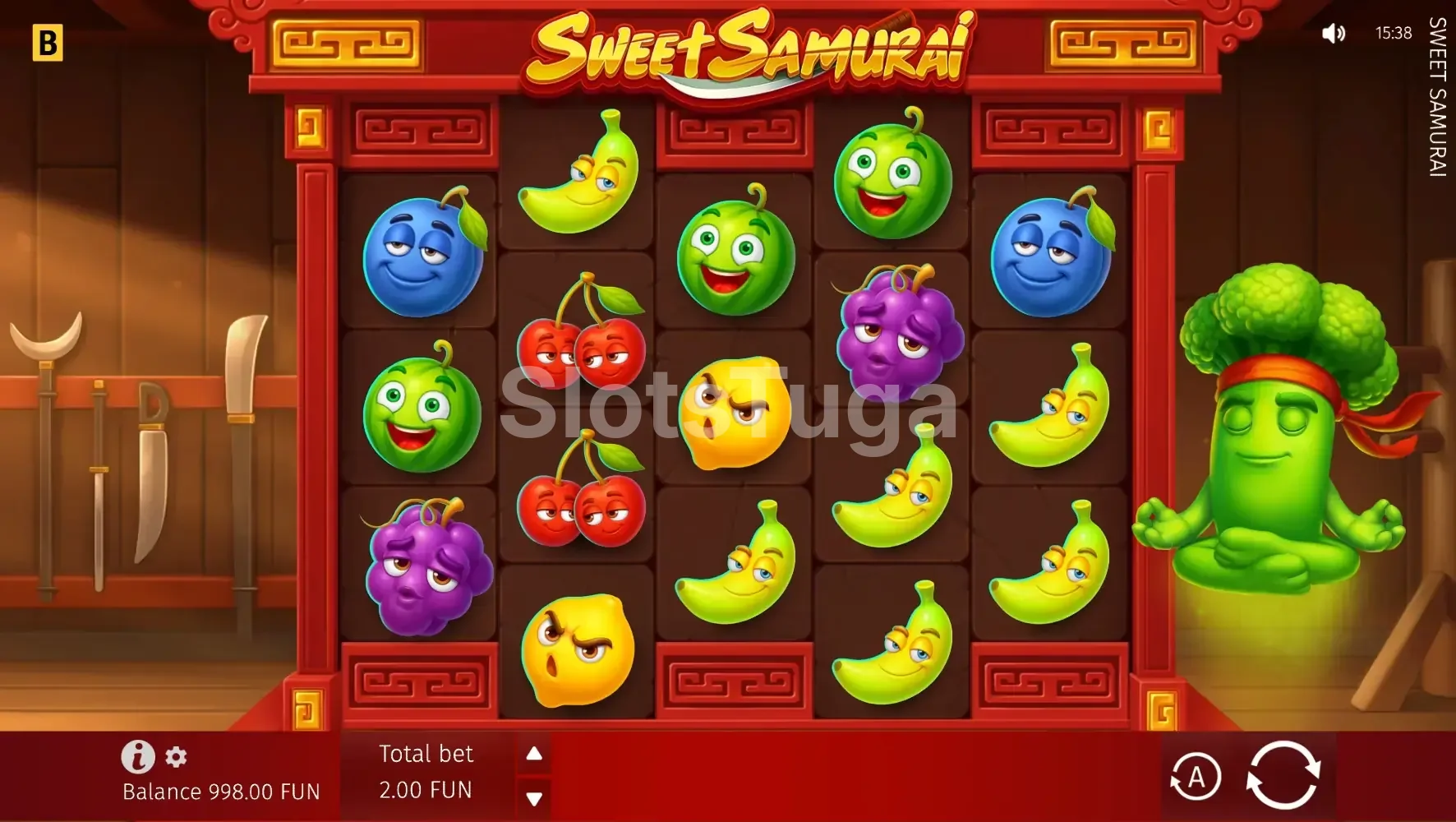 Gameplay base do Sweet Samurai em ação