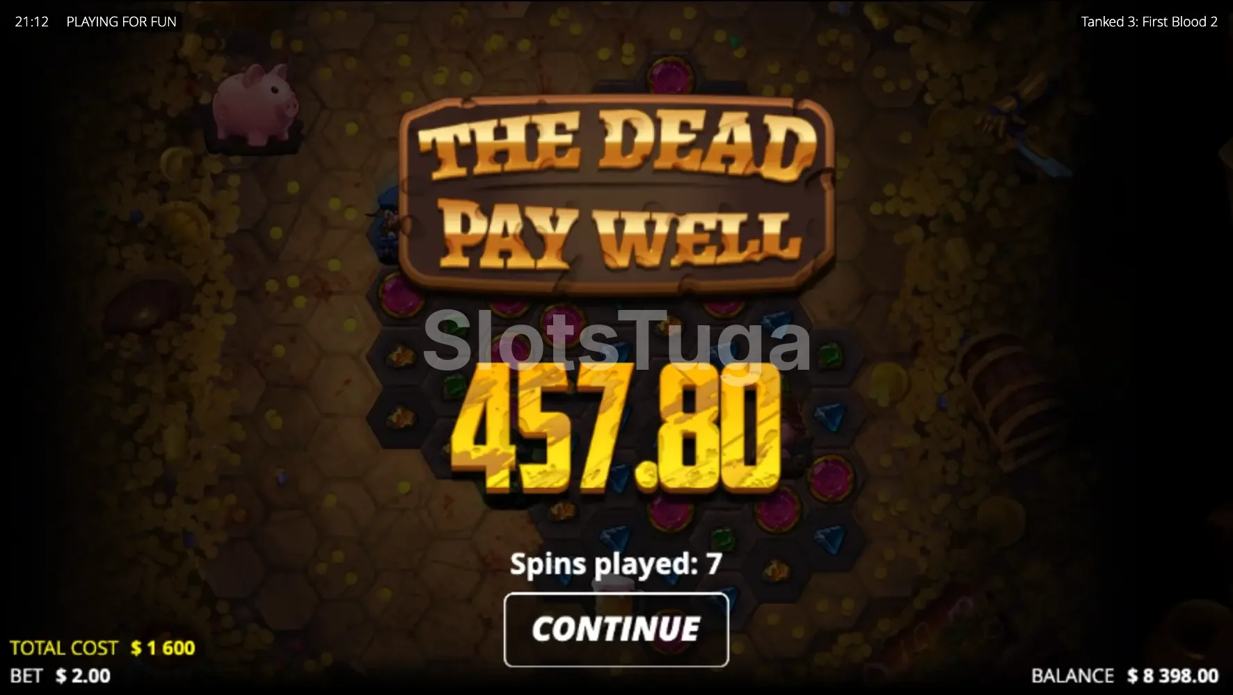 Big win na Tanked 3 First Blood 2 com grid expandido e multiplicadores altos