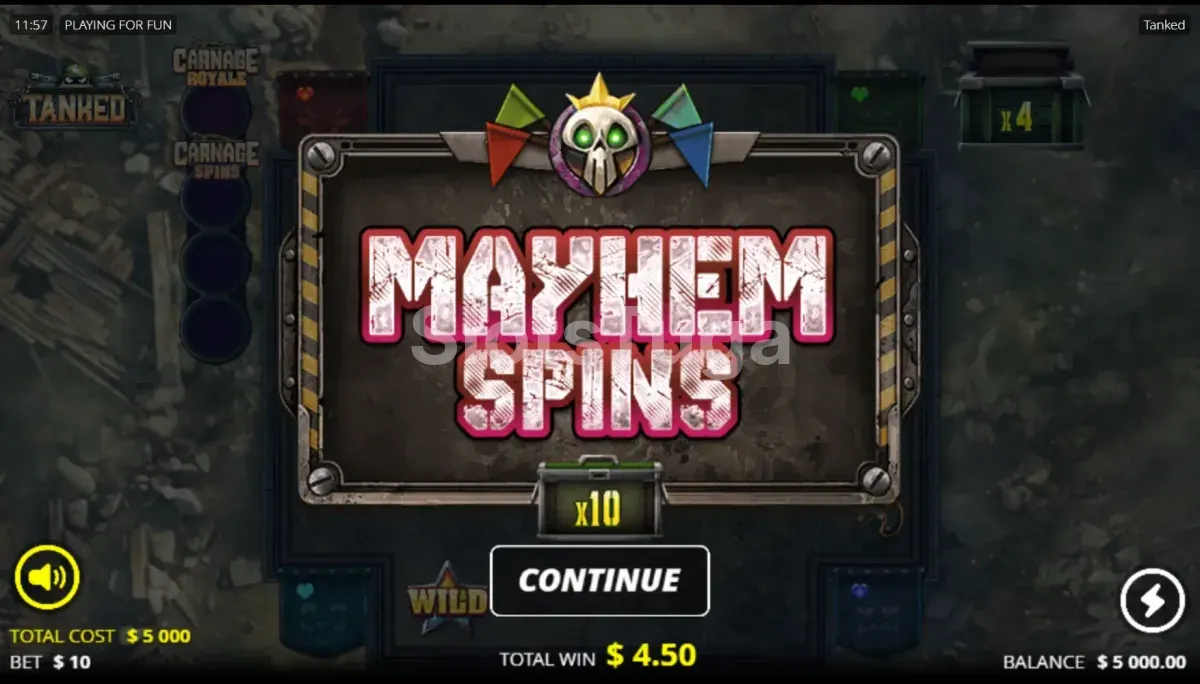 Rodadas grátis ativadas na slot Tanked com multiplicadores em ação