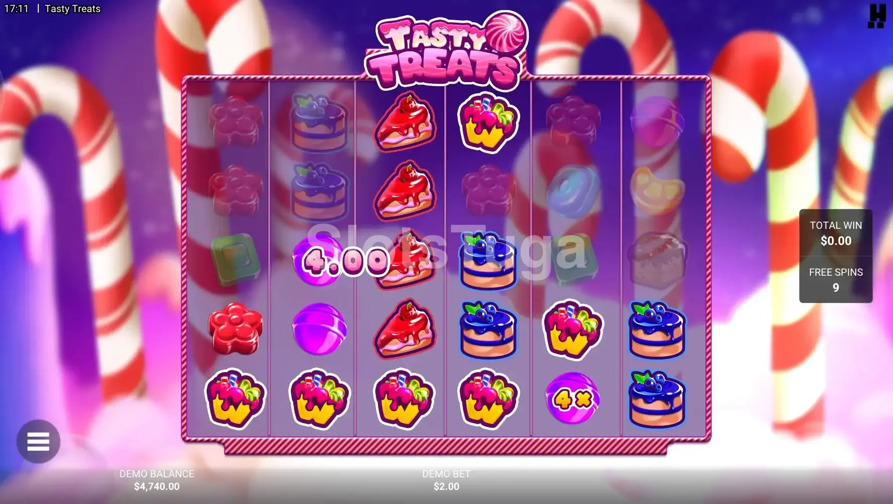 Free spins na slot Tasty Treats com Bubble Boosters em ação