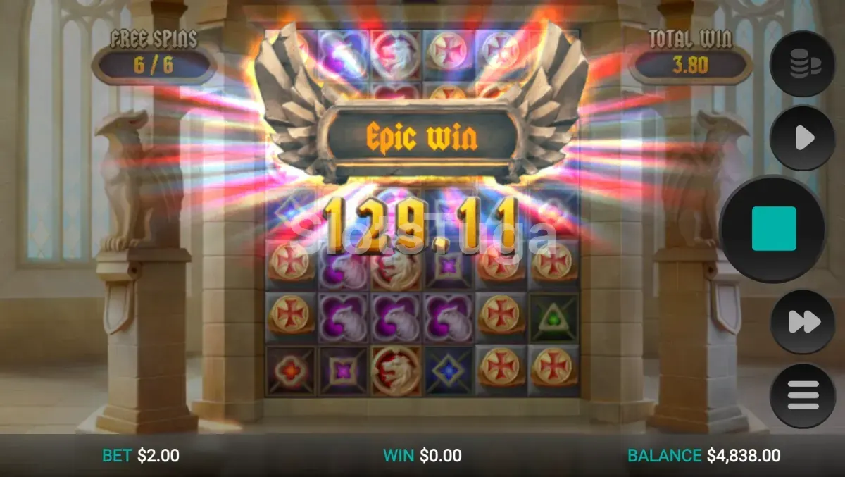 Grande vitória na Templar Tumble com multiplicador alto
