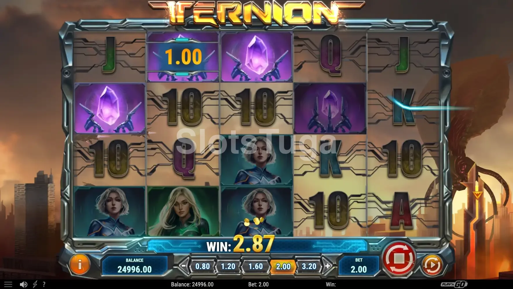 Rodada de bônus Doomsday Free Spins da slot Ternion