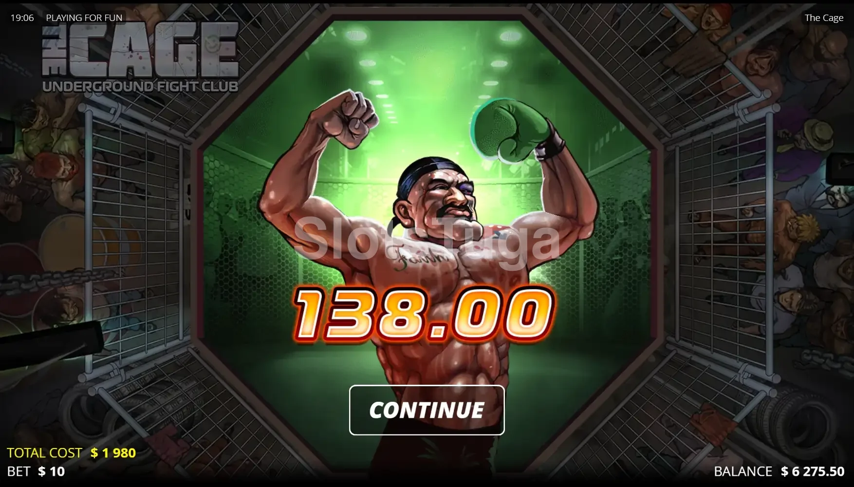 Grande vitória na slot The Cage com multiplicadores ativos