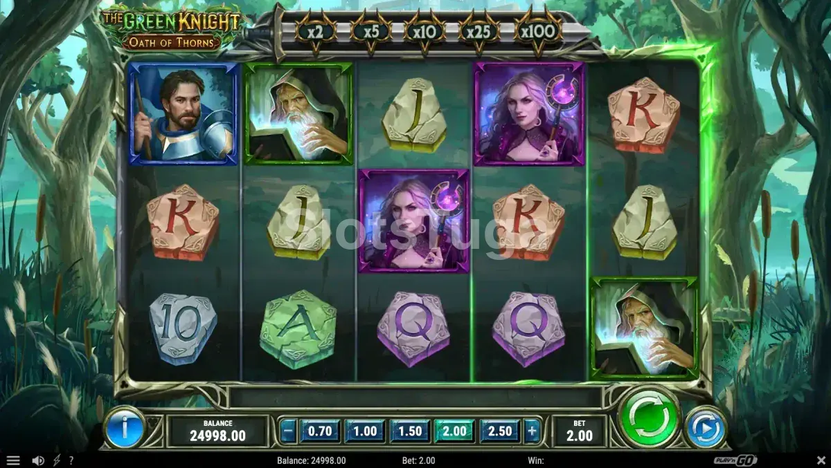 Gameplay principal de The Green Knight Oath of Thorns com cenário medieval