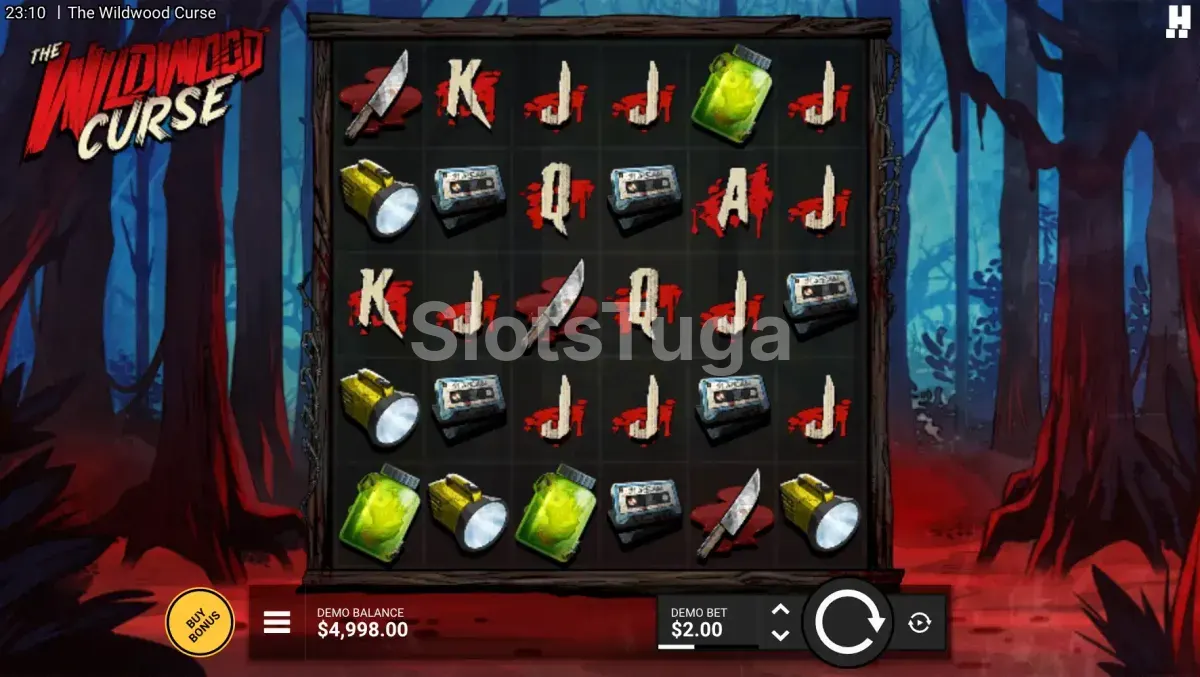 Jogo base de The Wildwood Curse com a floresta sombria ao fundo