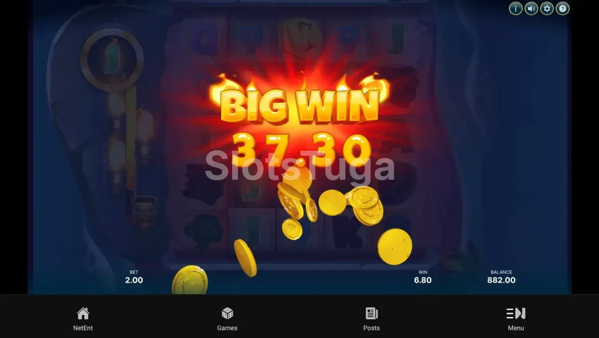 Big win na slot Thrill to Grill com multiplicador elevado na tela
