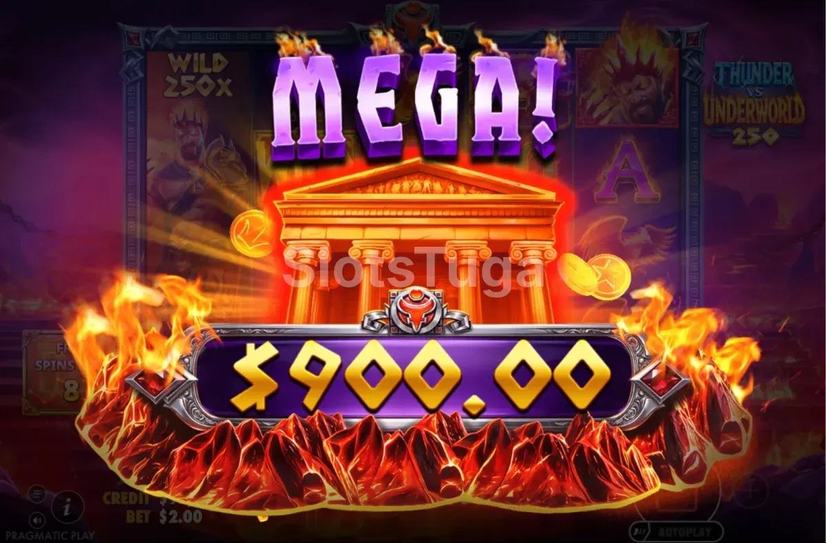 Grande ganho em Thunder vs Underworld 250 com multiplicadores somados