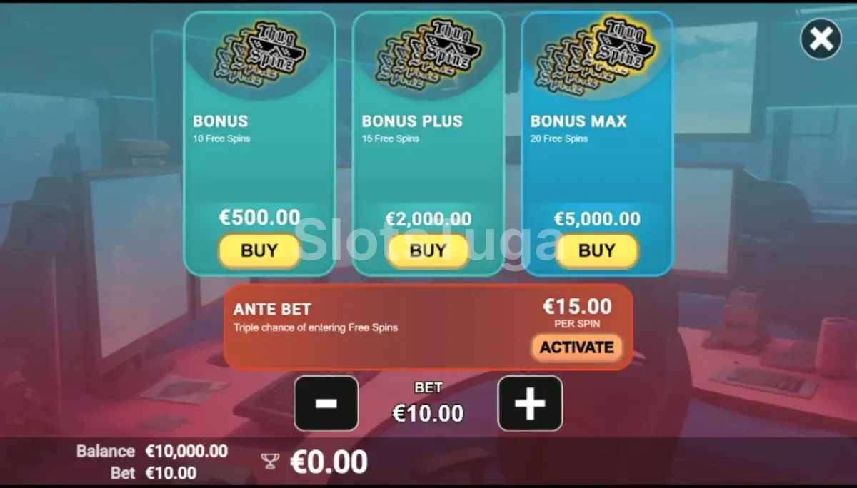Tela de compra de bônus no Tik Talkers