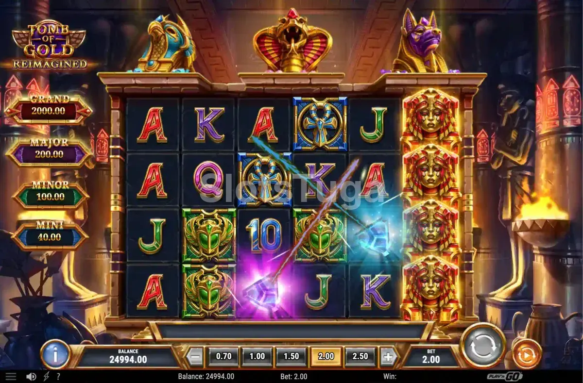 Segunda visão do jogo base da Tomb of Gold Reimagined em ação