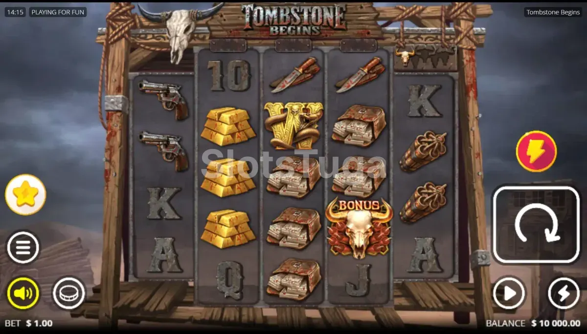 Jogo base do Tombstone Begins com grade de rolos