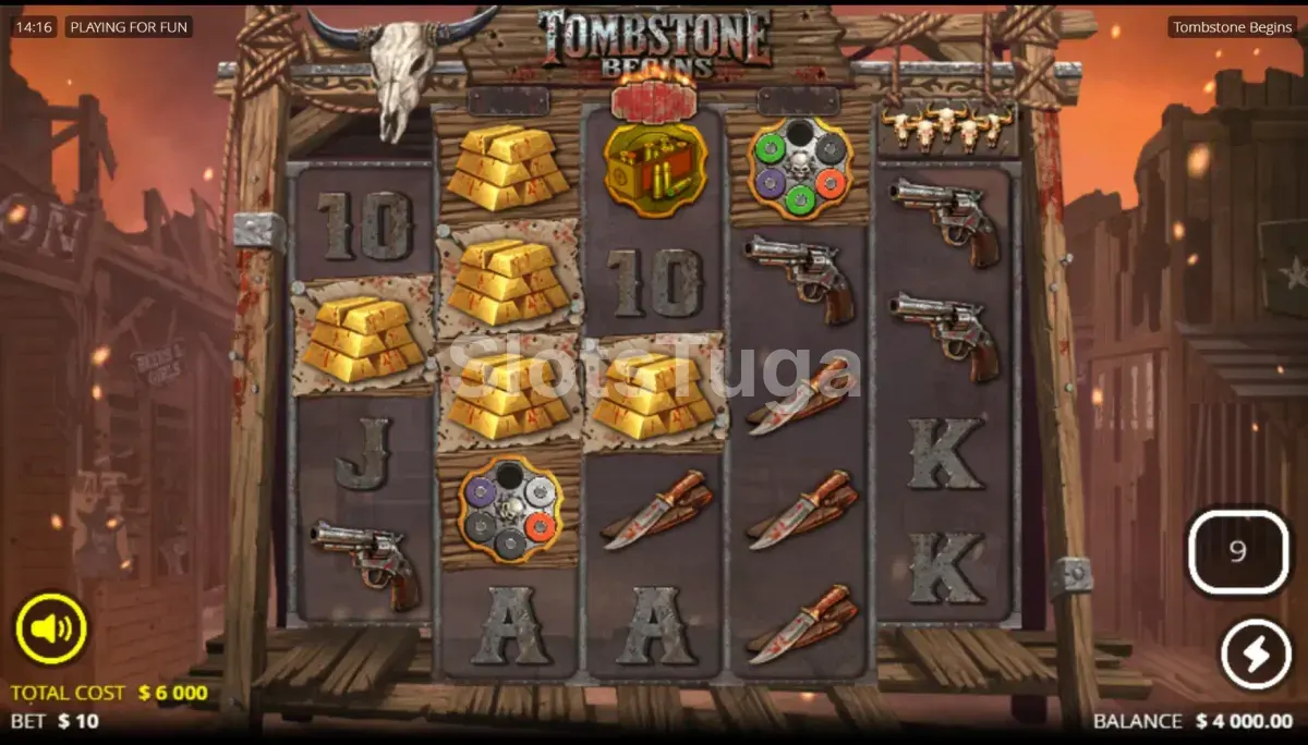 Rodadas de giros grátis no Tombstone Begins