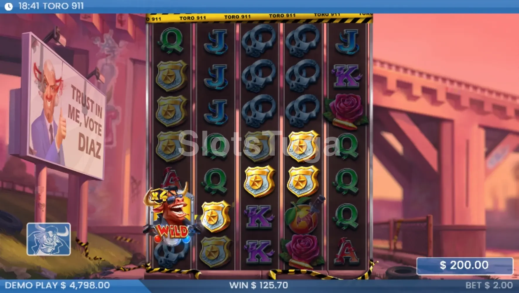 Recurso de respins do Toro 911 com o Diaz tentando escapar