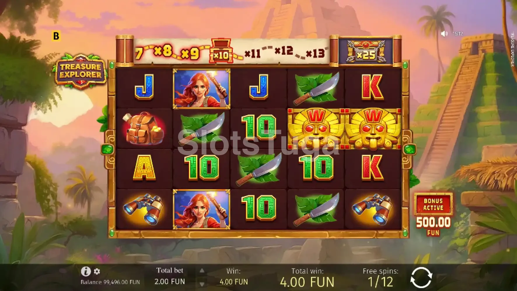 Rodadas grátis ativadas na slot Treasure Explorer