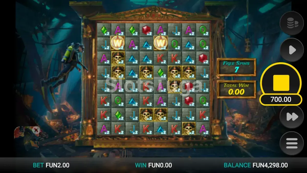 Rodadas grátis do Treasure Tumble com wilds bússola se movendo