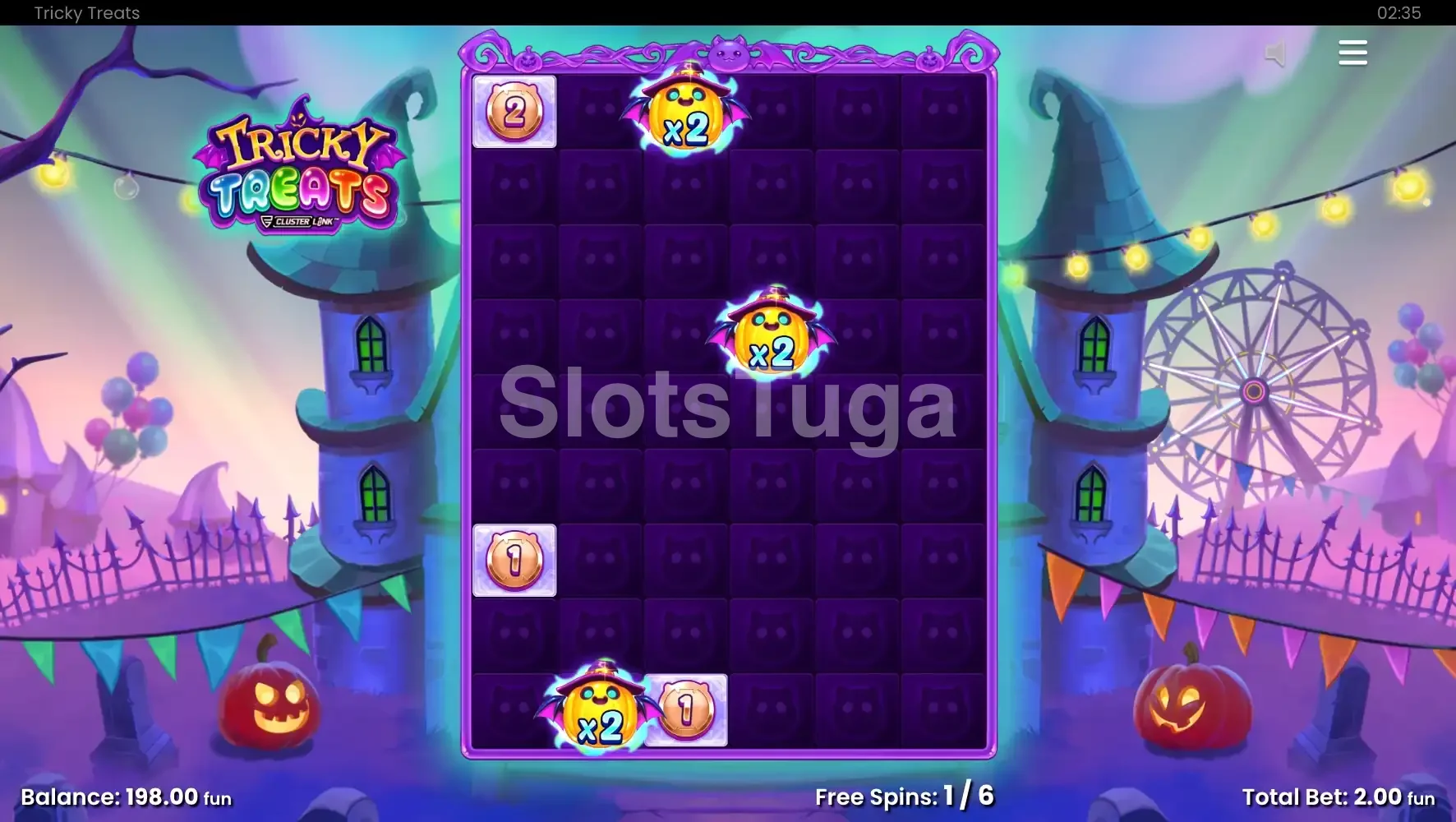 Modo de rodadas grátis ativado na Tricky Treats