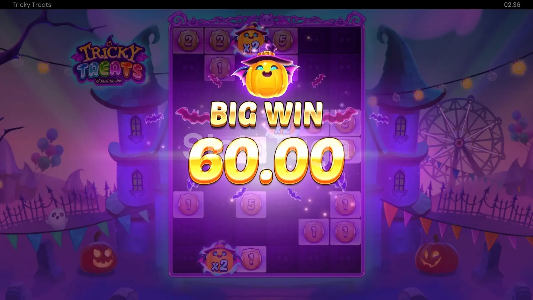 Grande vitória na slot Tricky Treats da Push Gaming
