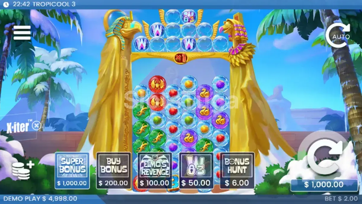 Menu de compra de bônus X-iter da Tropicool 3