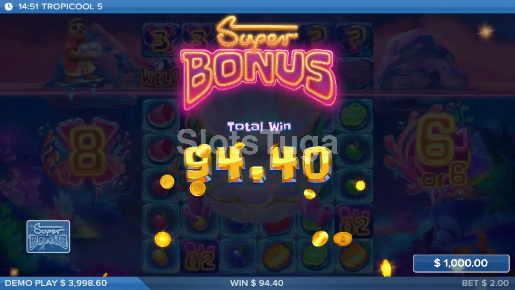 Grande vitória na Tropicool 5 com multiplicadores ativos