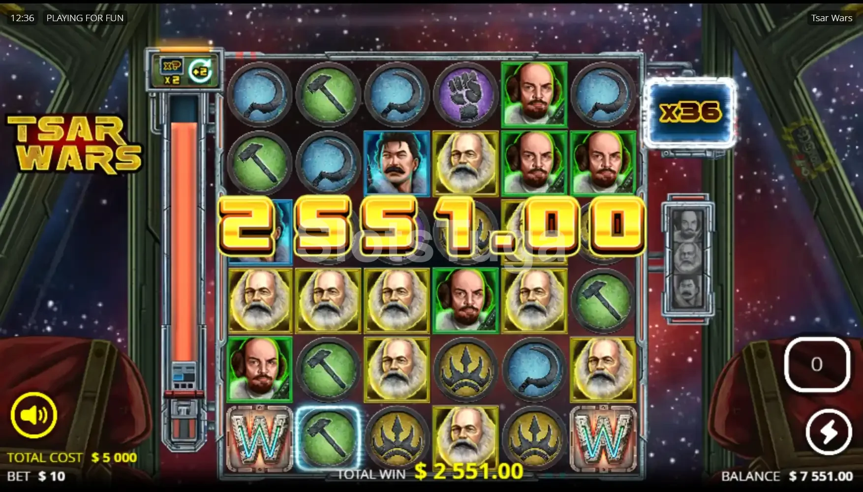Grande vitória no Tsar Wars com multiplicadores altos e cascata de símbolos
