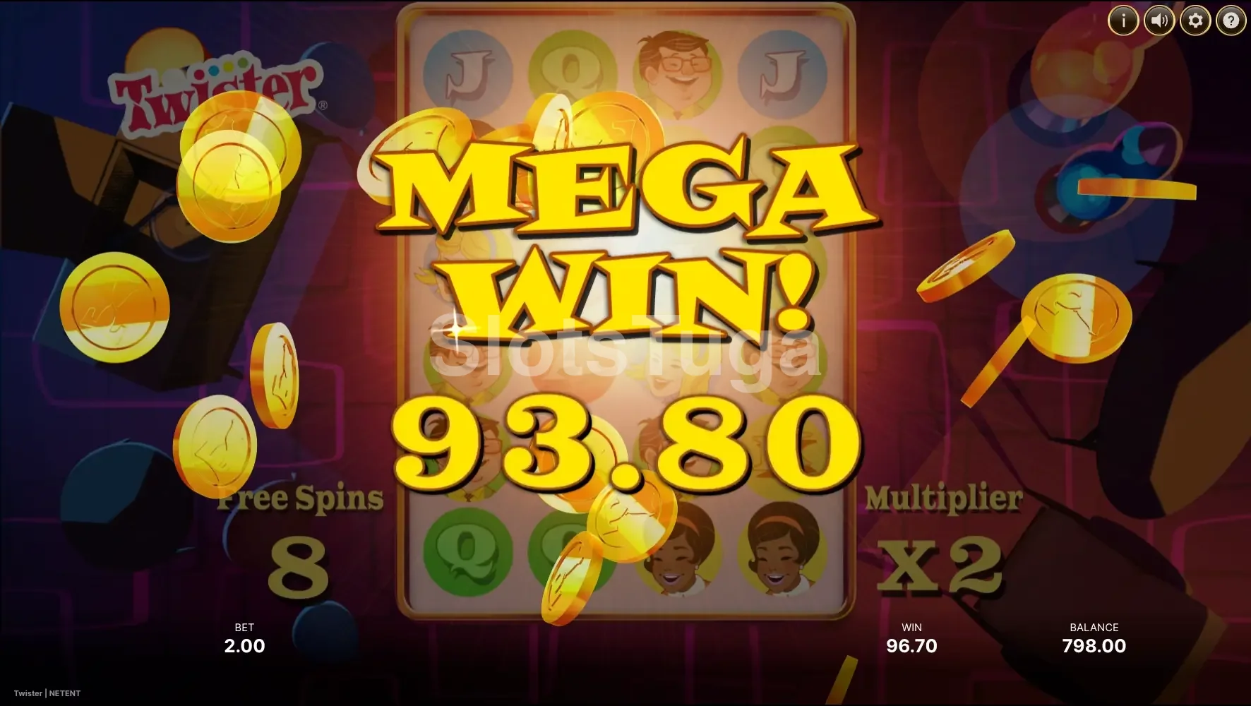 Grande vitória na slot Twister da NetEnt