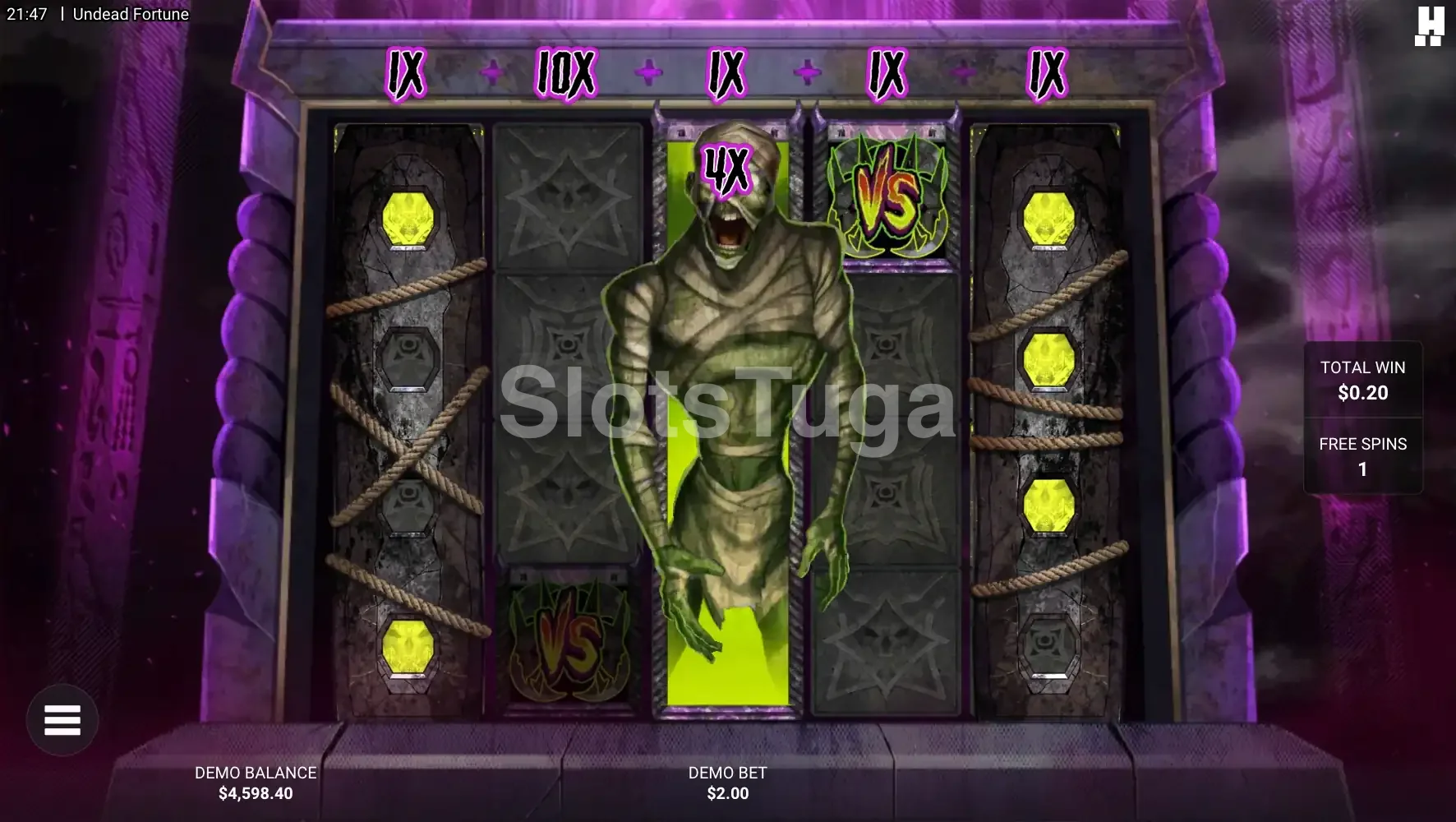 Rodadas grátis da Undead Fortune com os multiplicadores ativos