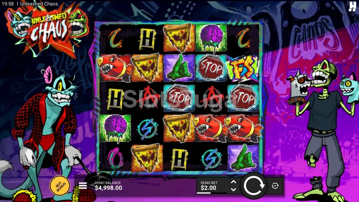 Ecrã do jogo base de Unleashed Chaos
