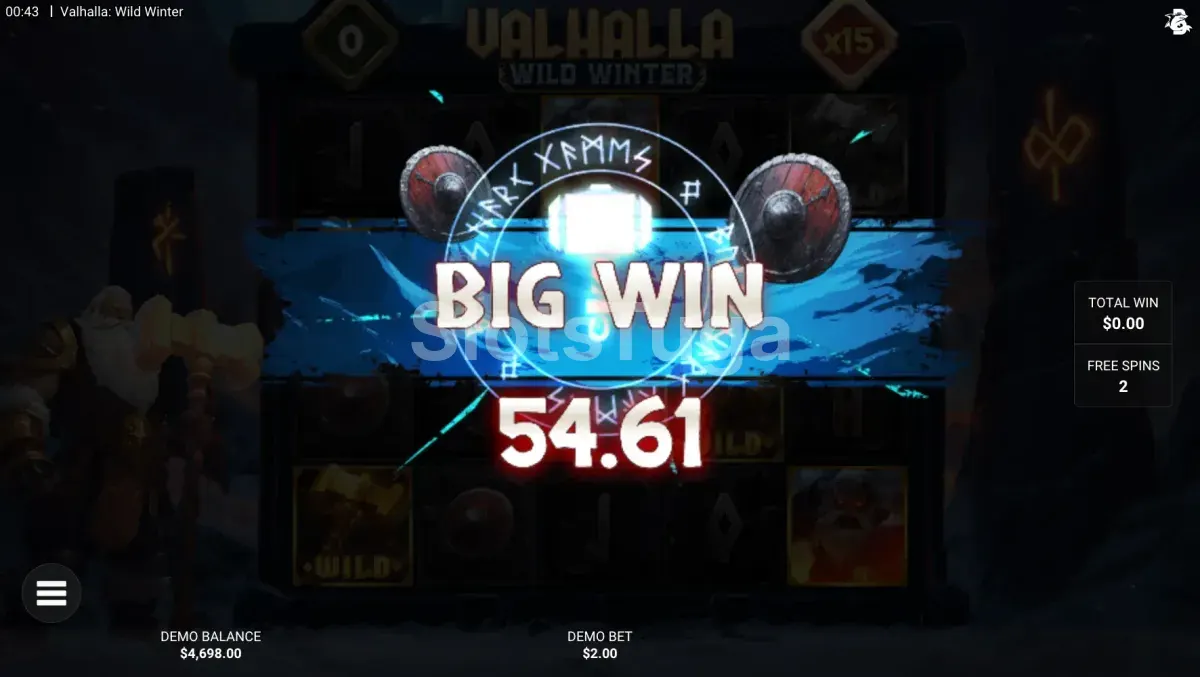 Grande vitória conquistada na slot Valhalla Wild Winter