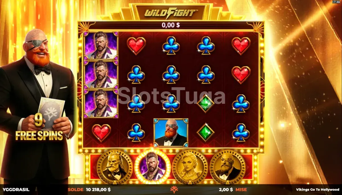 Ronda de free spins de Vikings Go To Hollywood com wilds pegajosos e multiplicadores