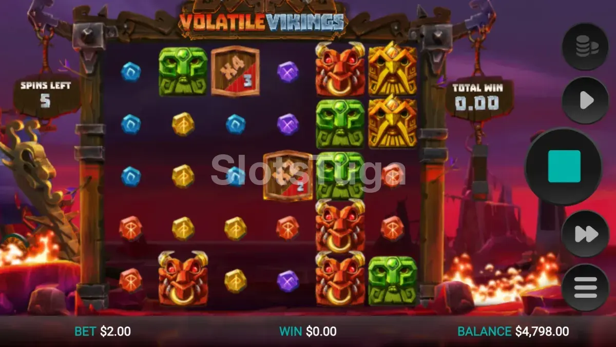 Rodada de giros grátis da Volatile Vikings com multiplicadores ativos