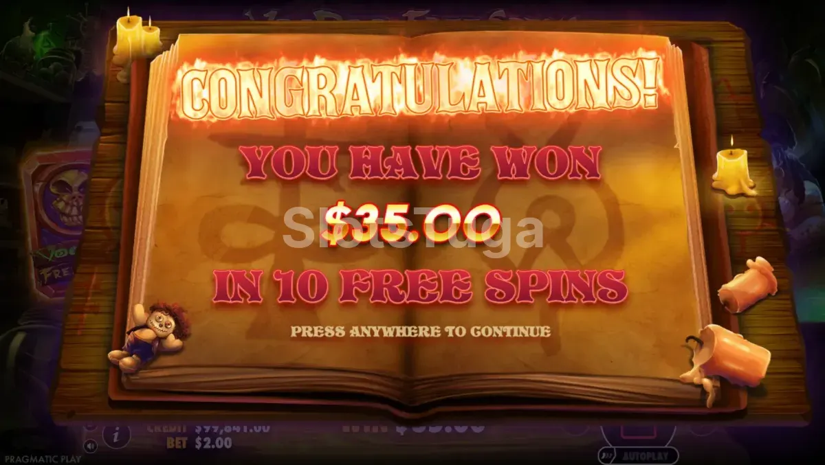 Grande vitória na slot Voodoo Magic