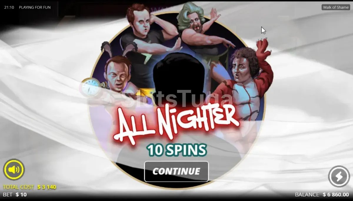 Free Spins em ação na slot Walk of Shame da Nolimit City