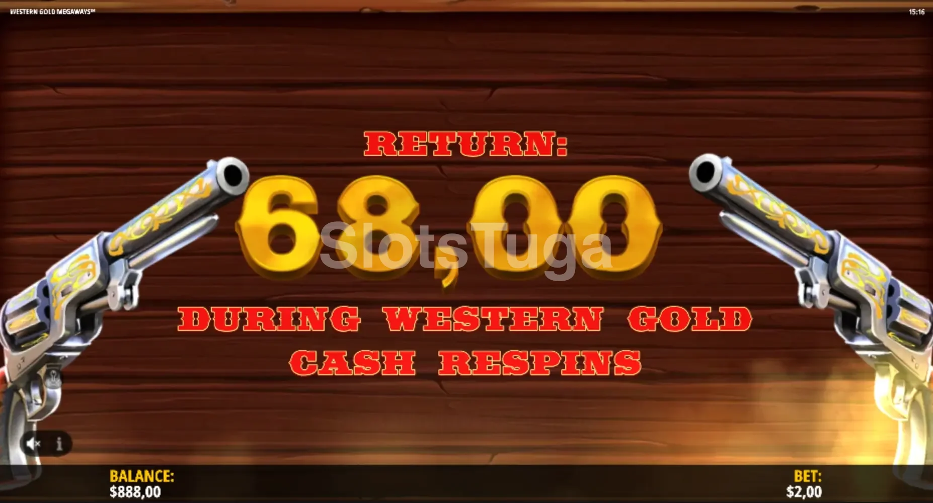 Rodada com multiplicador ativo na Western Gold Megaways durante as freespins