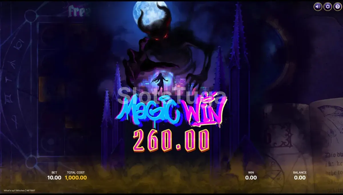 Grande vitória na What's Up Witches com multiplicador explosivo